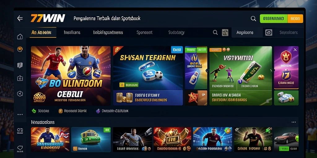 Gameplay yang mendebarkan dari aplikasi Sportsbook 77WIN.