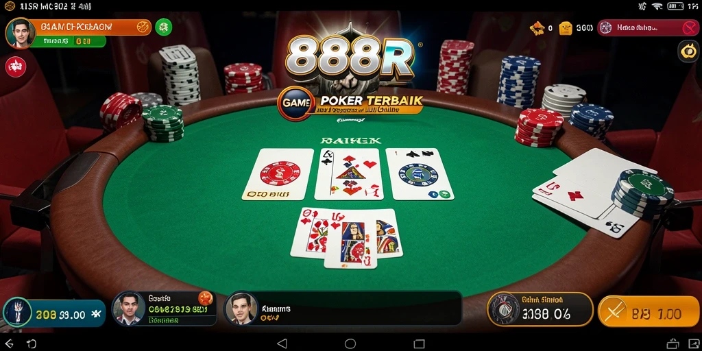 Screenshot gameplay poker 888R yang menarik dan kompetitif.