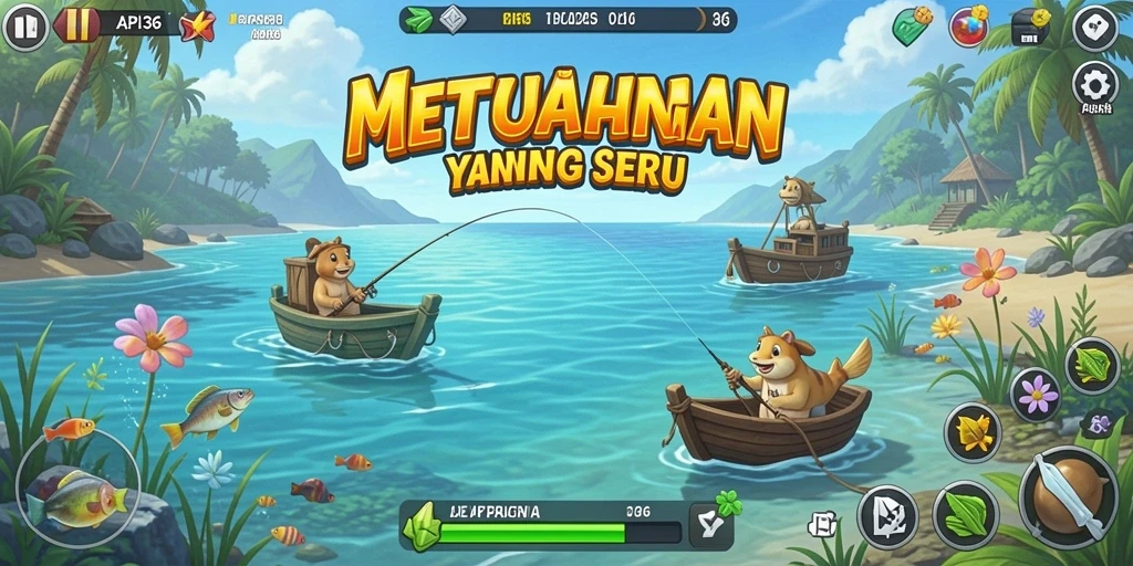 Tampilan gameplay memancing yang menarik di API36.