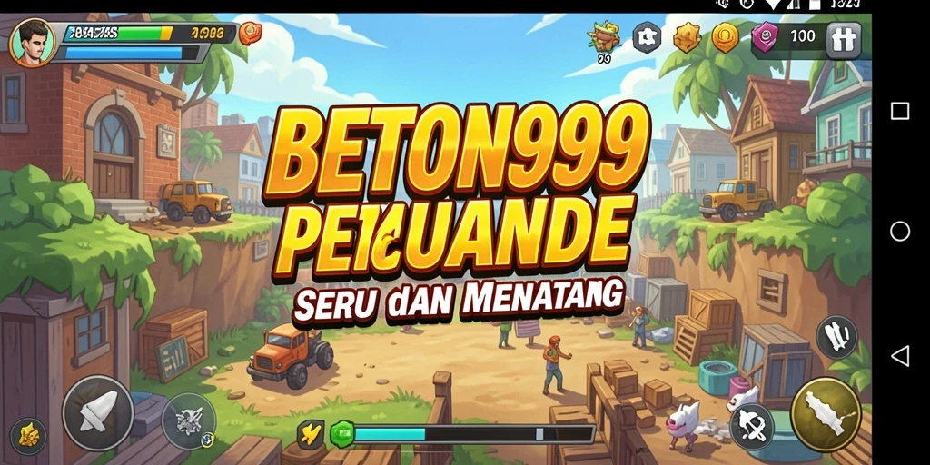 Tampilan gameplay BETON999 yang penuh warna dan dinamis.