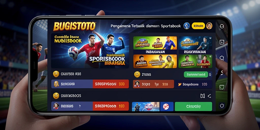 Screenshot BUGISTOTO menampilkan fitur taruhan olahraga secara menarik.