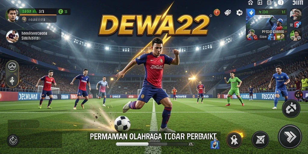 Screenshot gameplay DEWA22 yang menunjukkan aksi seru dalam pertandingan olahraga.