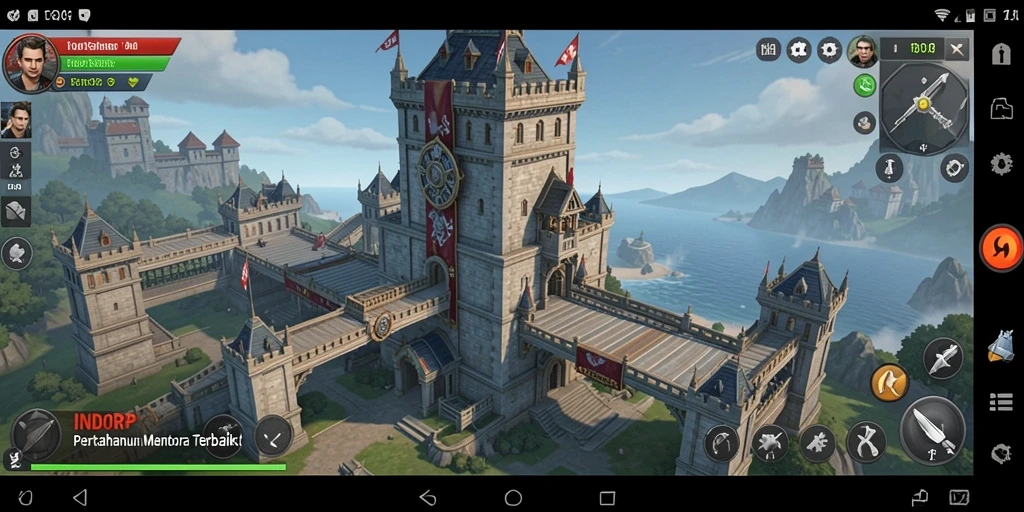 Tampilan gameplay <strong>INDORP</strong> yang menegangkan dengan menara bertahan melawan musuh.