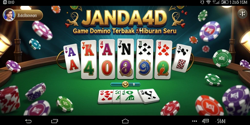 Screenshot gameplay seru dari JANDA4D yang menunjukkan aksi Domino.