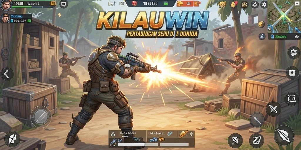 Gameplay seru KILAUWIN dengan aksi Battle Royale yang mendebarkan.
