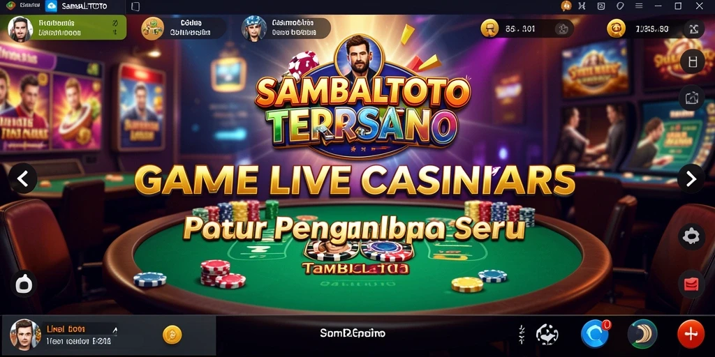 Tampilan gameplay SAMBALTOTO dengan dealer langsung dan permainan seru.
