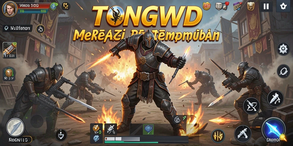 Tangkapan layar menampilkan gameplay intens dari TONGWD.