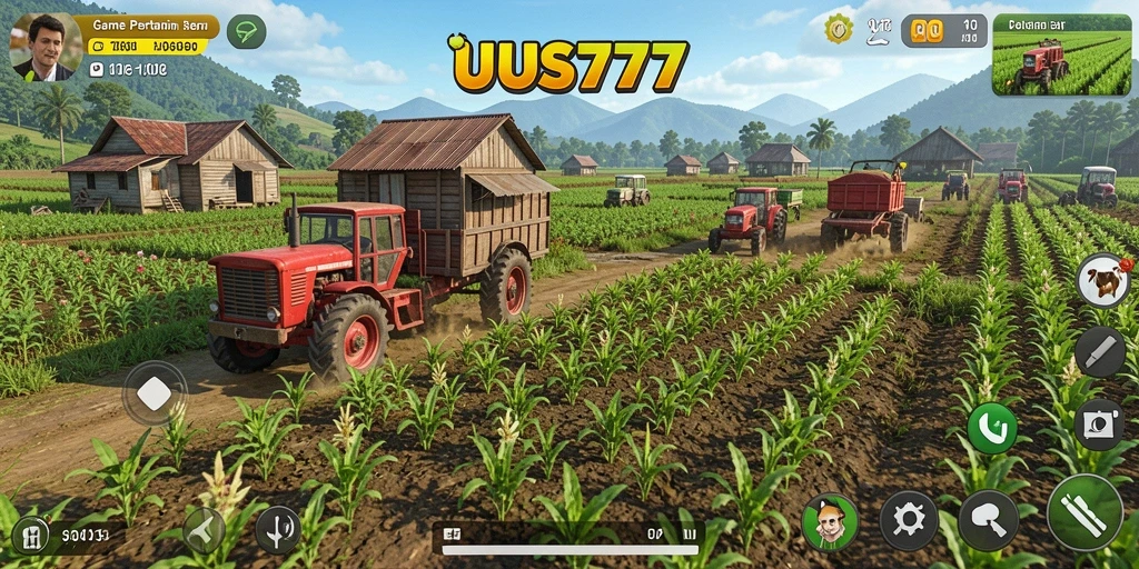 Tampilan screenshot fitur gameplay pertanian dalam UUS777 yang menarik.